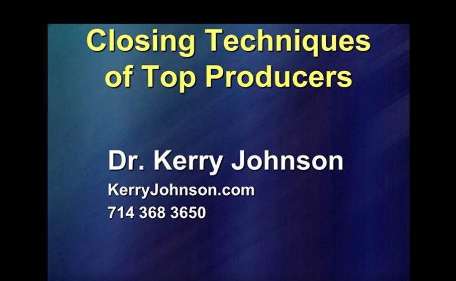 Closing Techniques of Top Producers